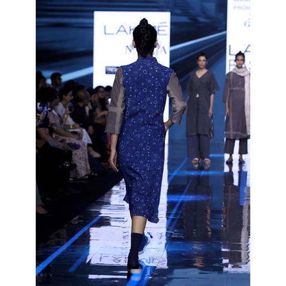 JAYATI GOENKA Blue Printed Midi Dress