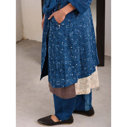 JAYATI GOENKA Blue Printed Overcoats and Blazer