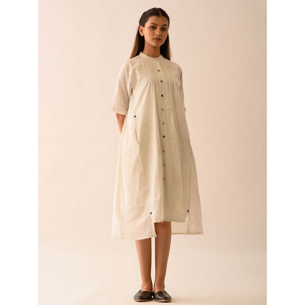 JAYATI GOENKA Beige Stripes Midi Dress