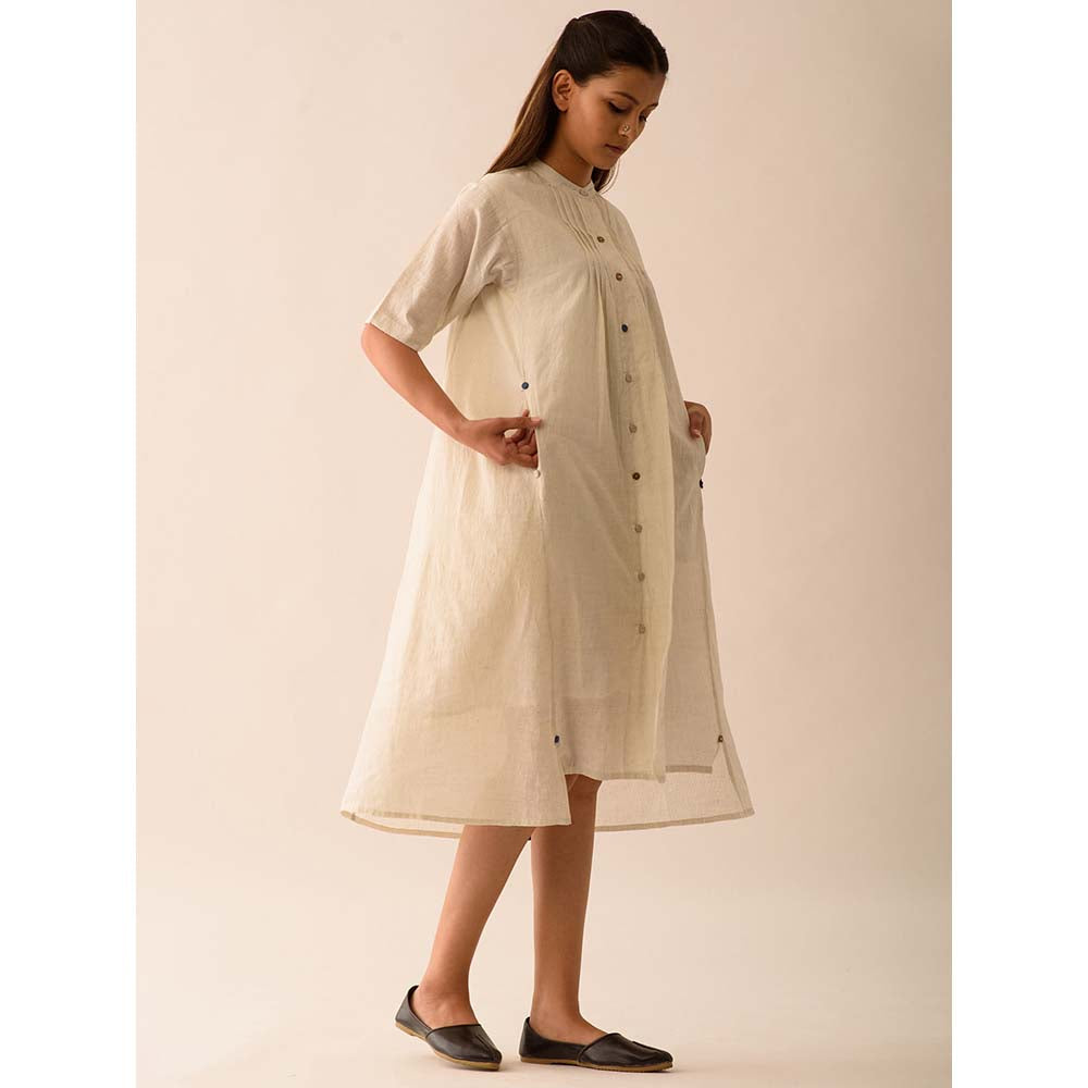 JAYATI GOENKA Beige Stripes Midi Dress