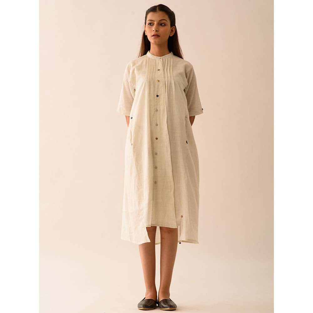 JAYATI GOENKA Beige Stripes Midi Dress