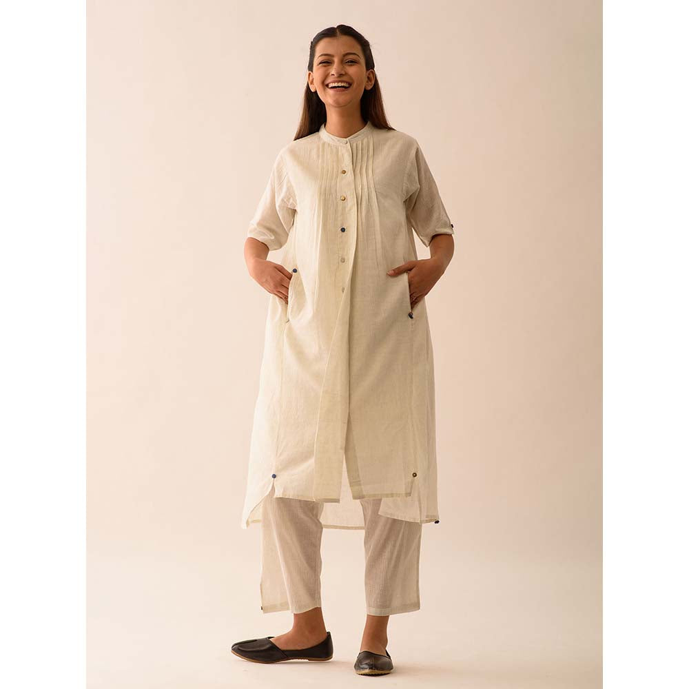 JAYATI GOENKA Beige Stripes Midi Dress