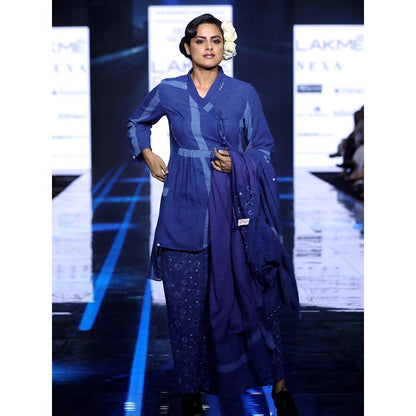 JAYATI GOENKA Blue Geometric Tunic