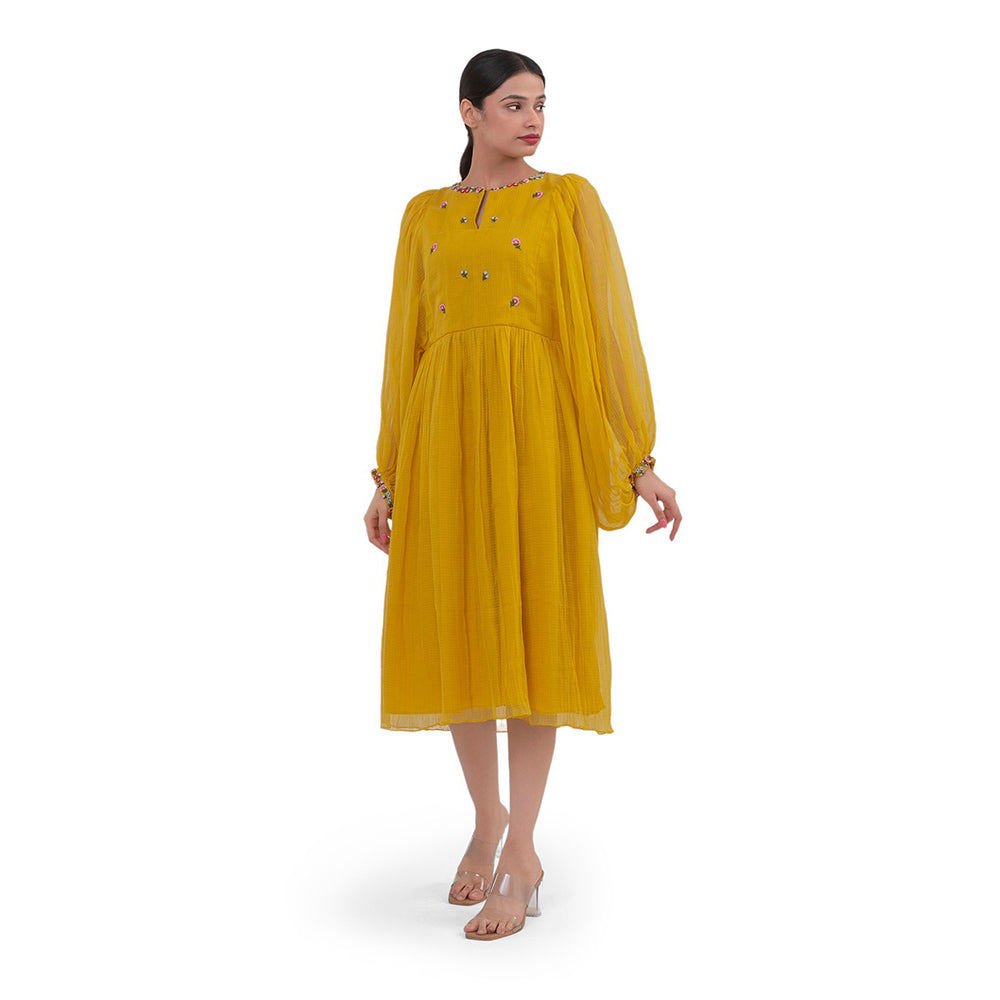 Journal By Pranay Mustard Yellow Anarkali Dress