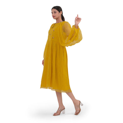 Journal By Pranay Mustard Yellow Anarkali Dress