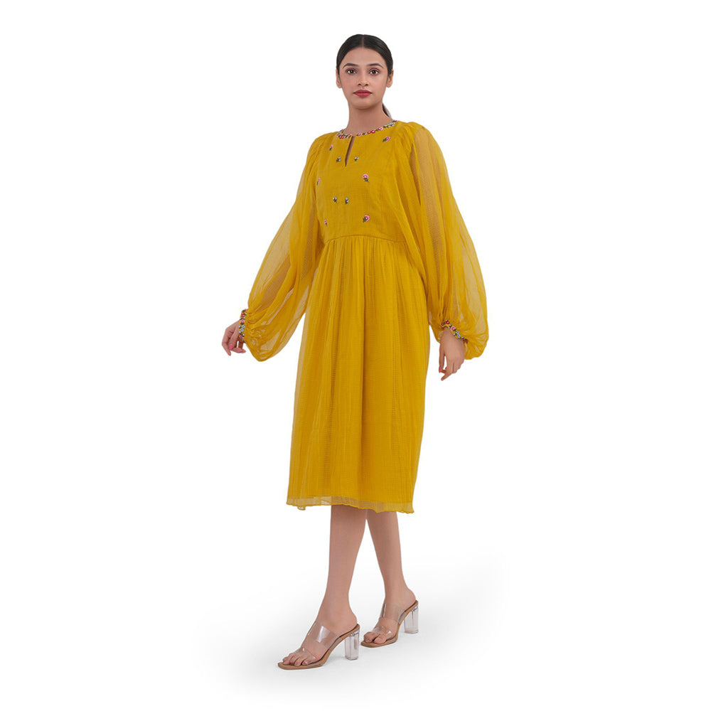 Journal By Pranay Mustard Yellow Anarkali Dress