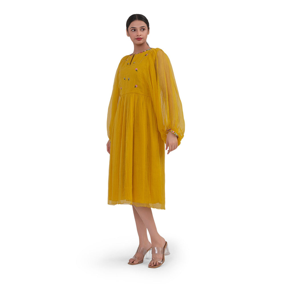 Journal By Pranay Mustard Yellow Anarkali Dress