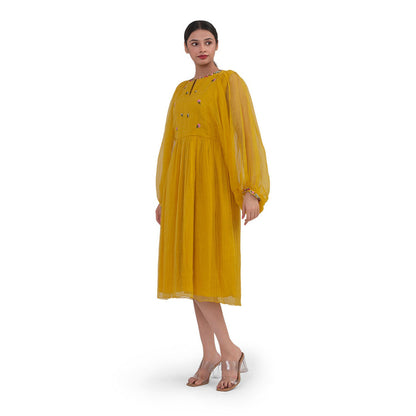 Journal By Pranay Mustard Yellow Anarkali Dress