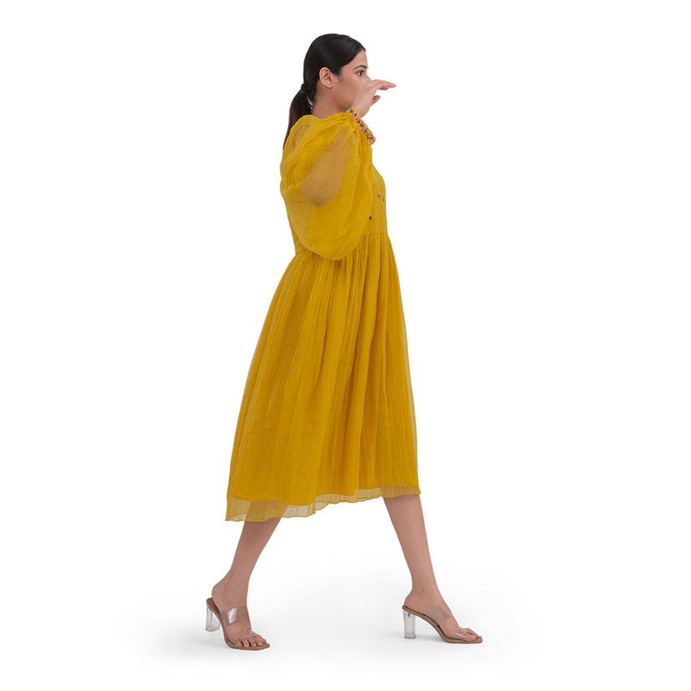 Journal By Pranay Mustard Yellow Anarkali Dress