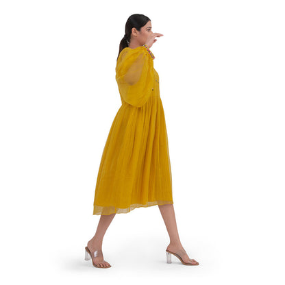 Journal By Pranay Mustard Yellow Anarkali Dress