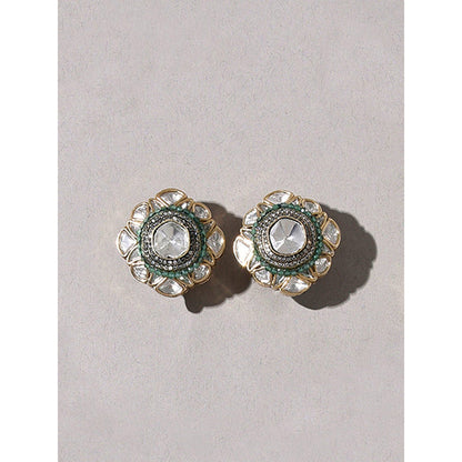 Joules By Radhika Green Polki Stud