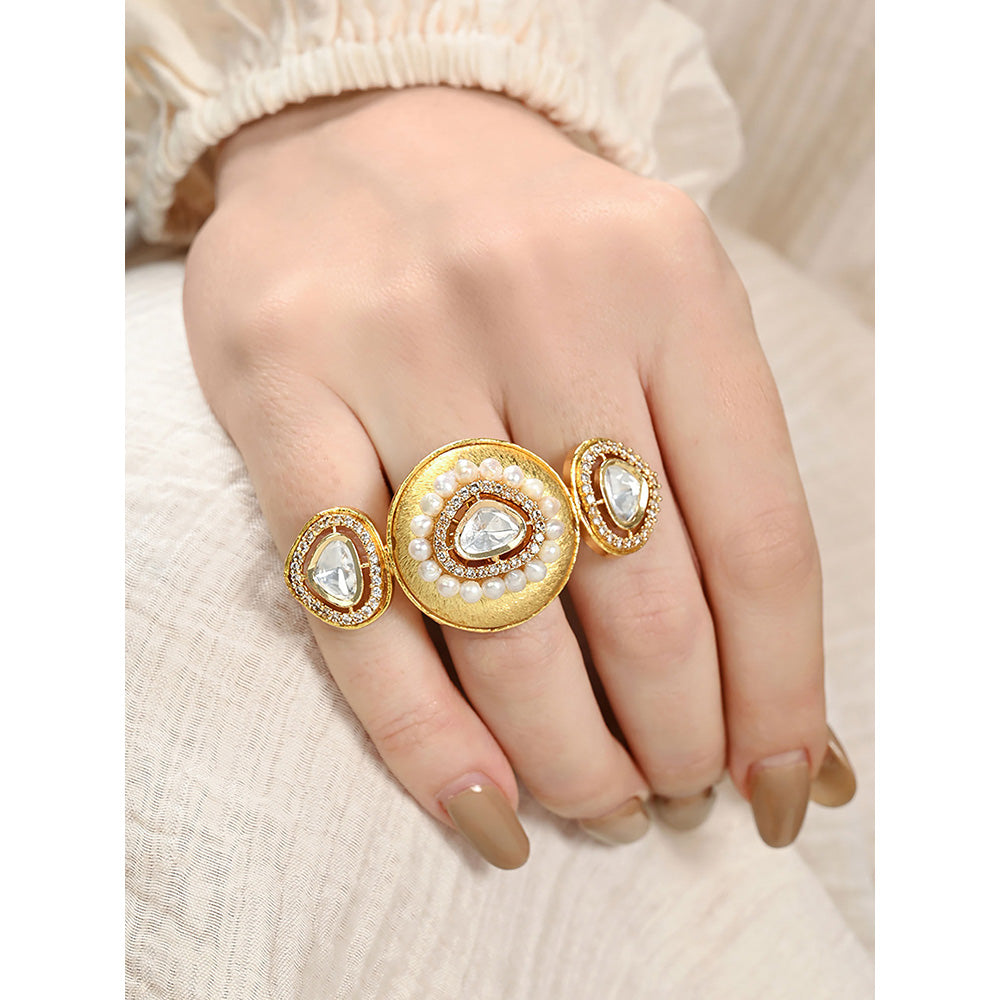 Joules By Radhika Ethereal Polki Ring