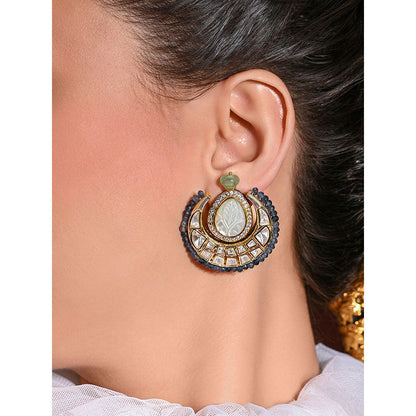 Joules By Radhika Classy Blue Stud Earrings