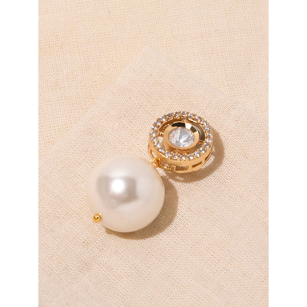 Joules By Radhika Dazzling Snow White Drop Earrings