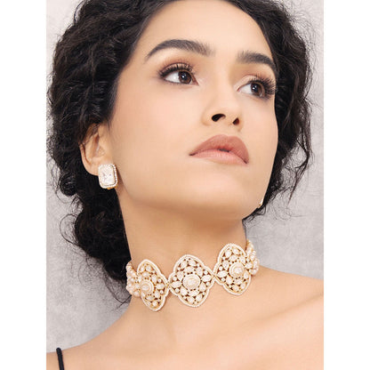 Joules By Radhika Polki-Pearl Classic Choker Necklace