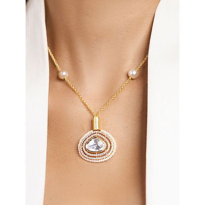 Joules By Radhika Magnificent White Stone Necklace