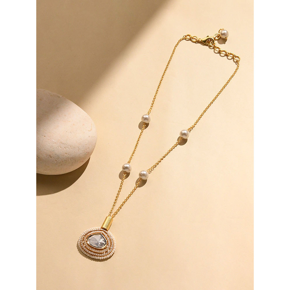 Joules By Radhika Magnificent White Stone Necklace