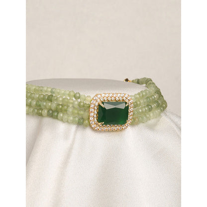 Joules By Radhika Elegant Green Choker Necklace