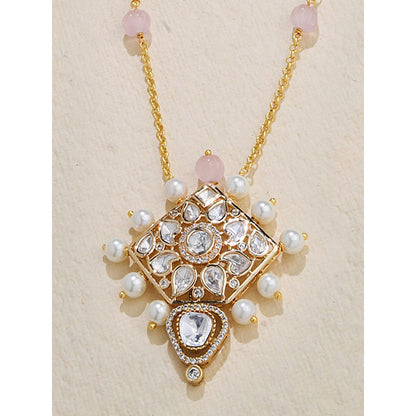Joules By Radhika Petite Pearl Polki Pendant Necklace
