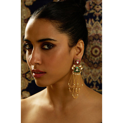 Joules By Radhika Multi-Color Chromatic Cascade Drop Earrings