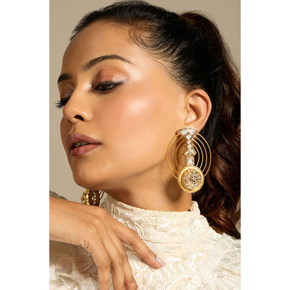 Joules By Radhika Elegance Kundan Drop Earrings
