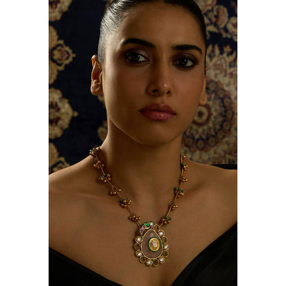 Joules By Radhika Parrot Motif Beaded Multi-Color Necklace