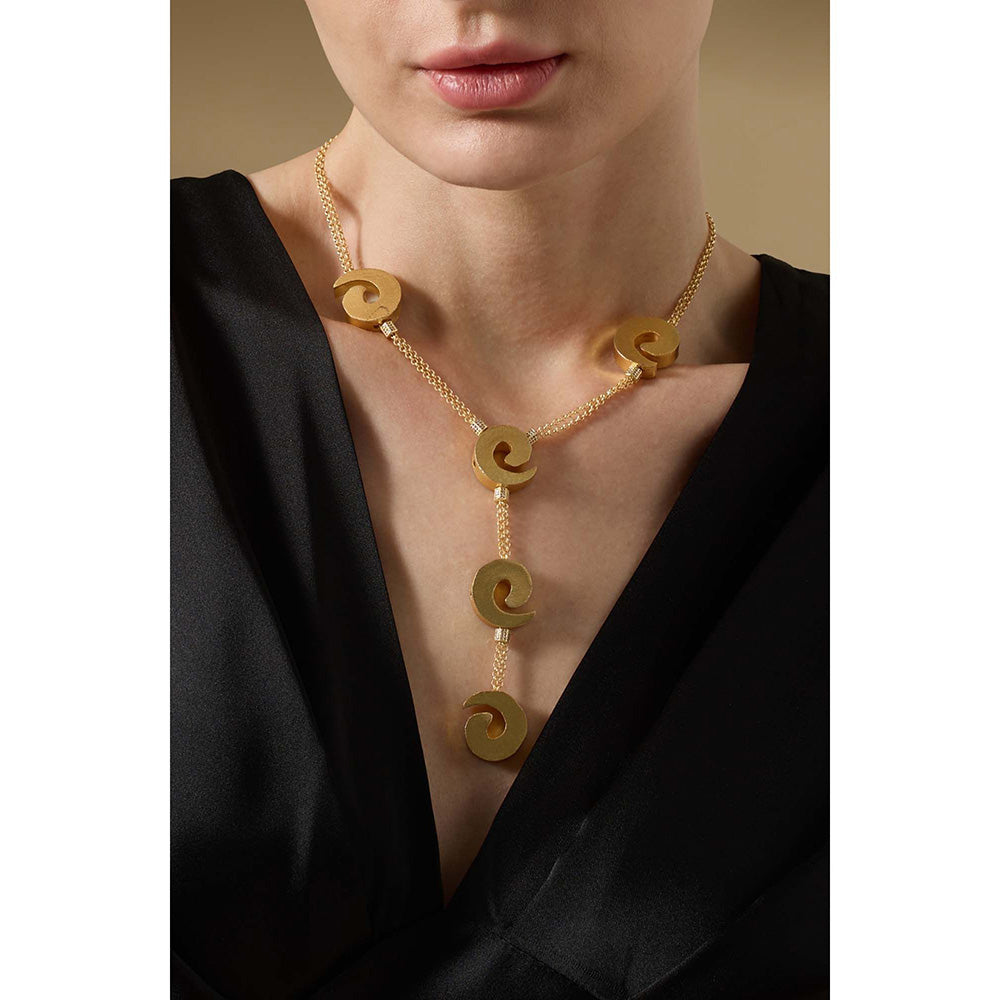 Joules By Radhika Solene Gold Plated Stone Studded Necklace