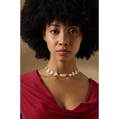 Joules By Radhika Anina Gold Plated Stone Studded Necklace