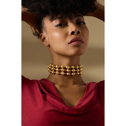 Joules By Radhika Solmae Gold Plated Choker Necklace