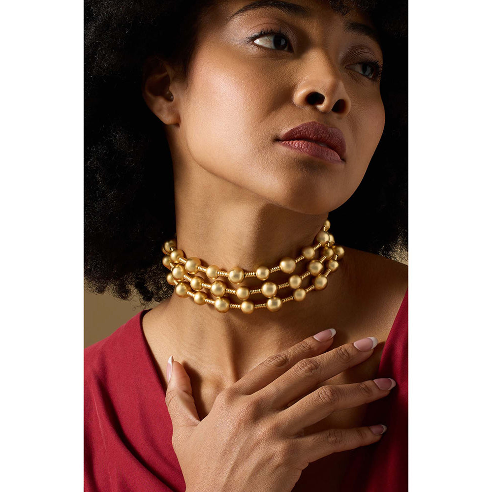 Joules By Radhika Solmae Gold Plated Choker Necklace