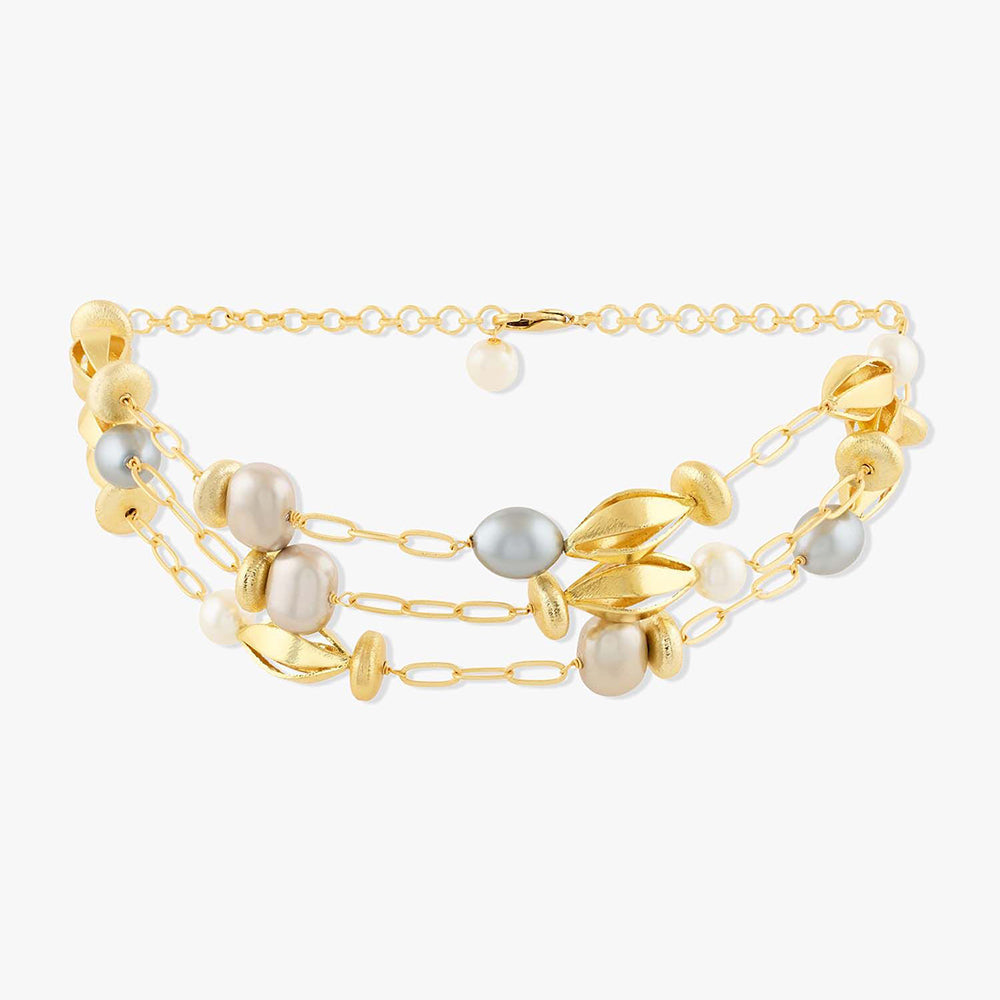 Joules By Radhika Mireya Gold Plated Multi-Color Choker Necklace