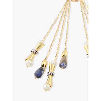 Joules By Radhika Maravilla Gold Plated Multi-Color Pearls Necklace