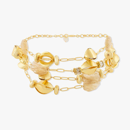 Joules By Radhika Maelis Gold Plated White Stone Choker Necklace
