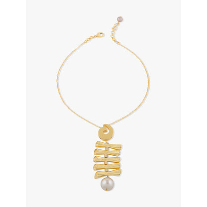 Joules By Radhika Thenira Gold Plated Pearl Stone Studded Necklace