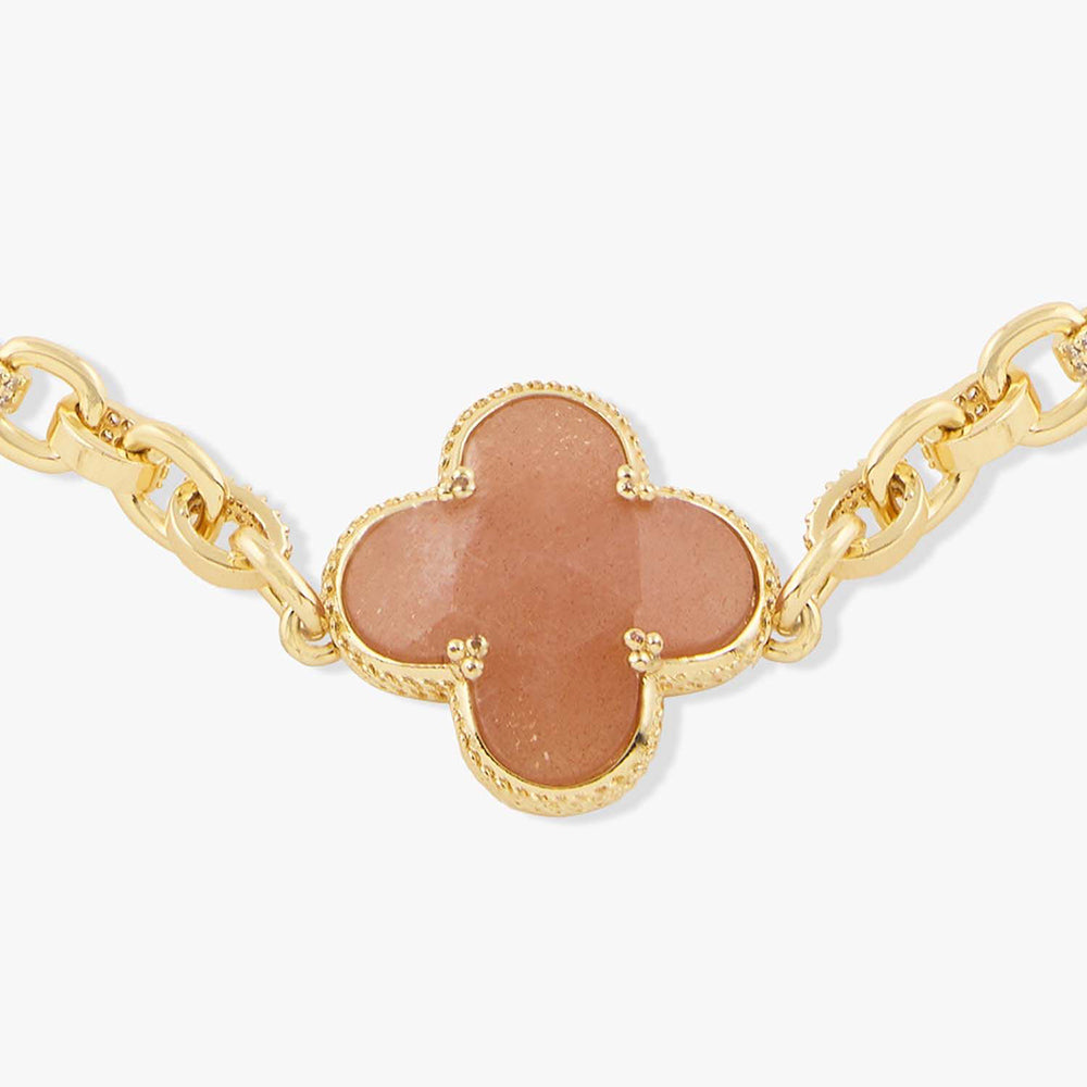 Joules By Radhika Lunhara Gold Plated Peach Stone Necklace