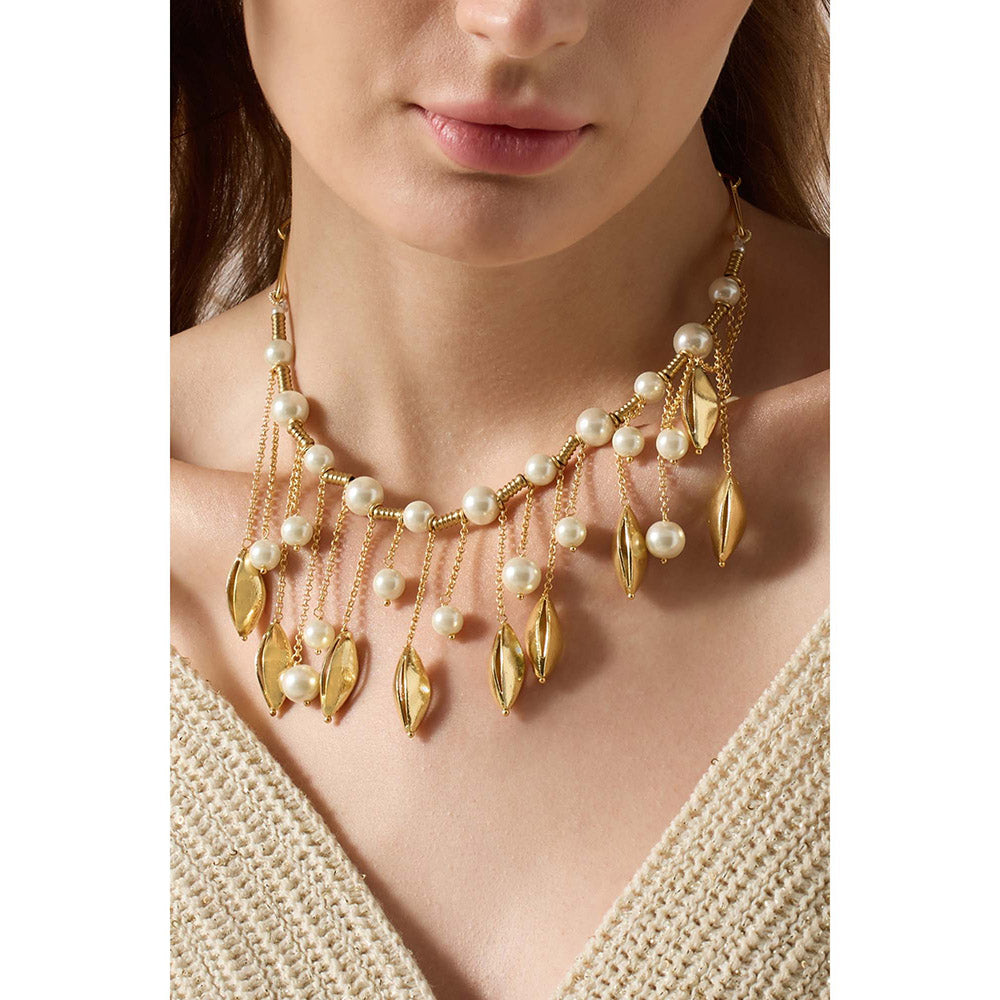 Joules By Radhika Olyssa Gold Plated Pearl Necklace