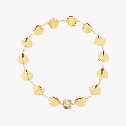 Joules By Radhika Doreya Gold Plated White Stone Necklace