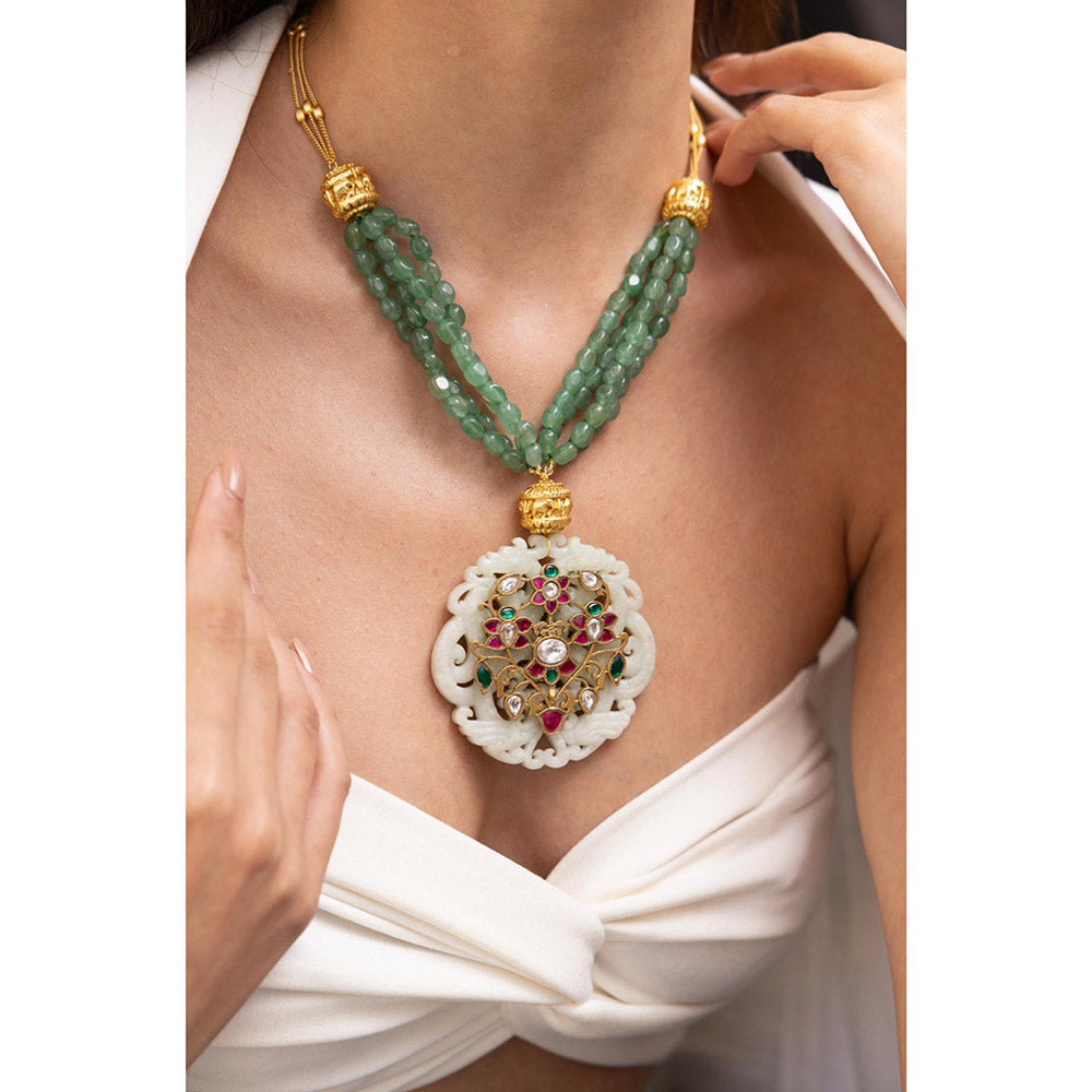 Joules By Radhika Anvikaa Multi-Color Kundan Necklace