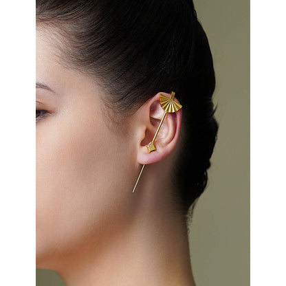 Joules By Radhika Gold Sol Flair Cuff Earrings