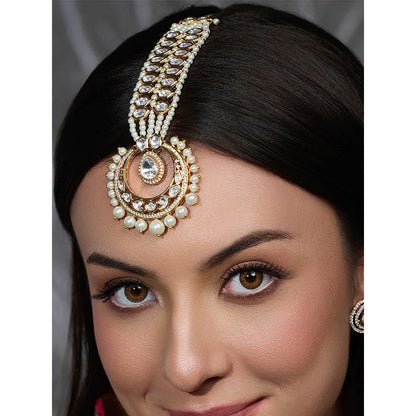 Joules By Radhika White Shahi Shringar Maang Tikka