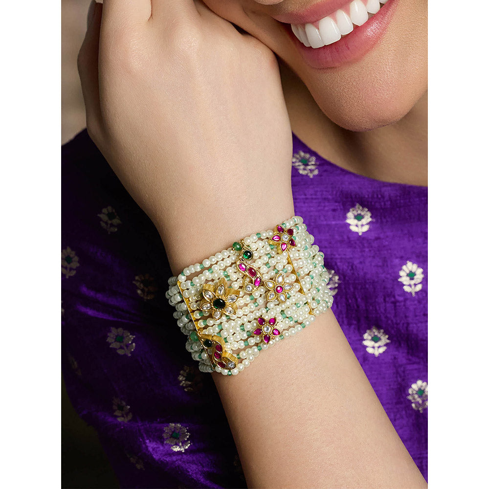 Joules By Radhika Multi-Color Emerald Radiance Bracelet