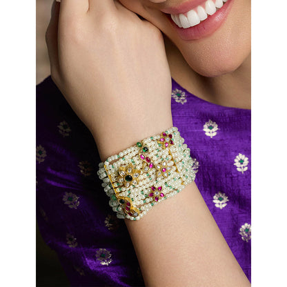 Joules By Radhika Multi-Color Emerald Radiance Bracelet