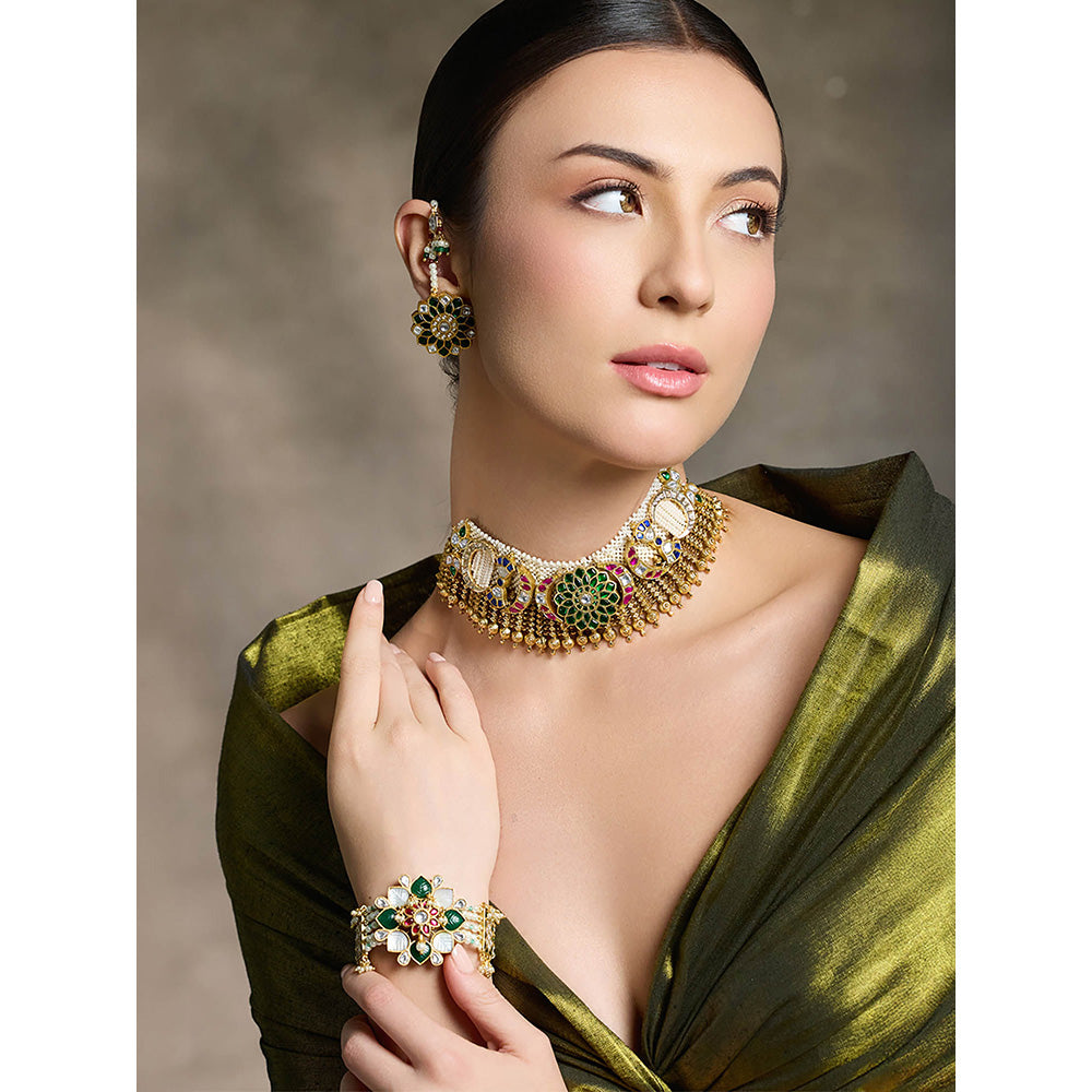 Joules By Radhika Multi-Color Majestic Gemwoven Splendor Necklace