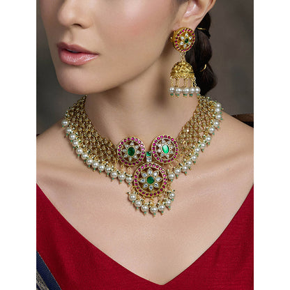 Joules By Radhika Multi-Color Meher Malika Bridal Necklace