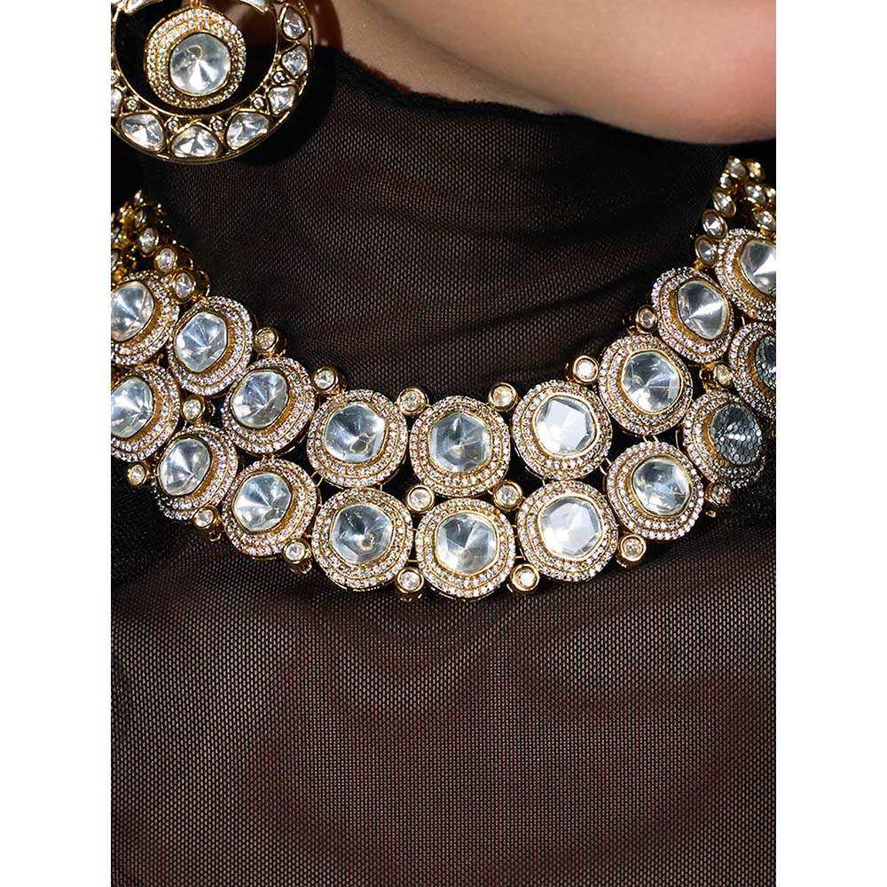 Joules By Radhika White Heerani Stone Choker Necklace
