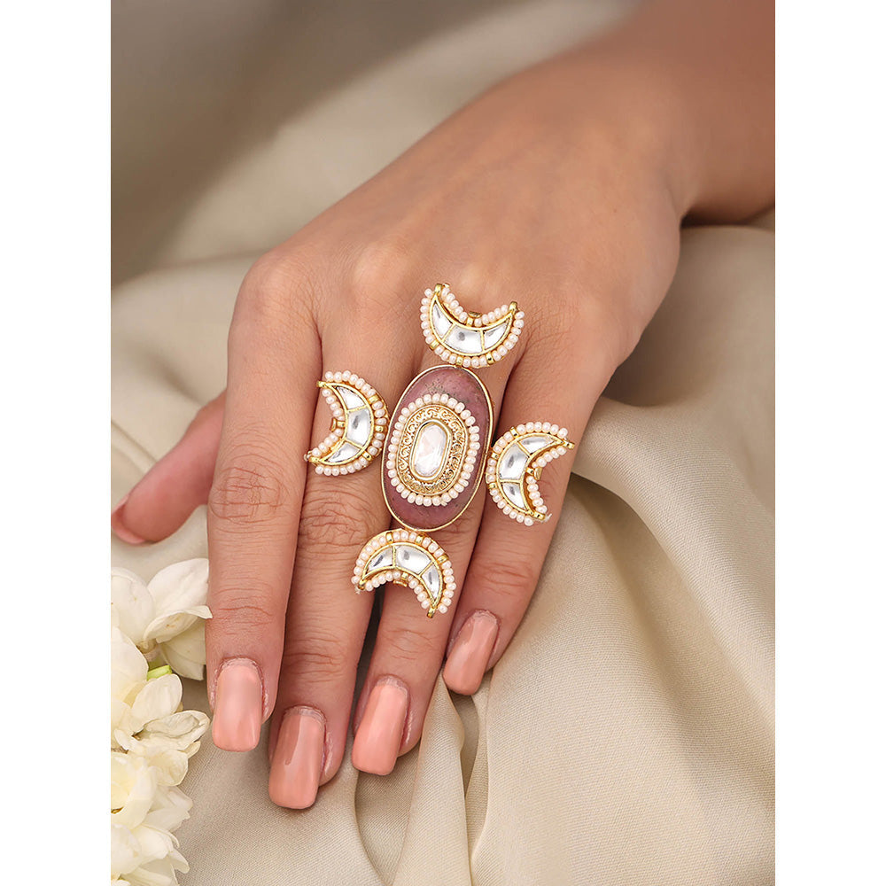 Joules By Radhika White Heritage Blossom Ring