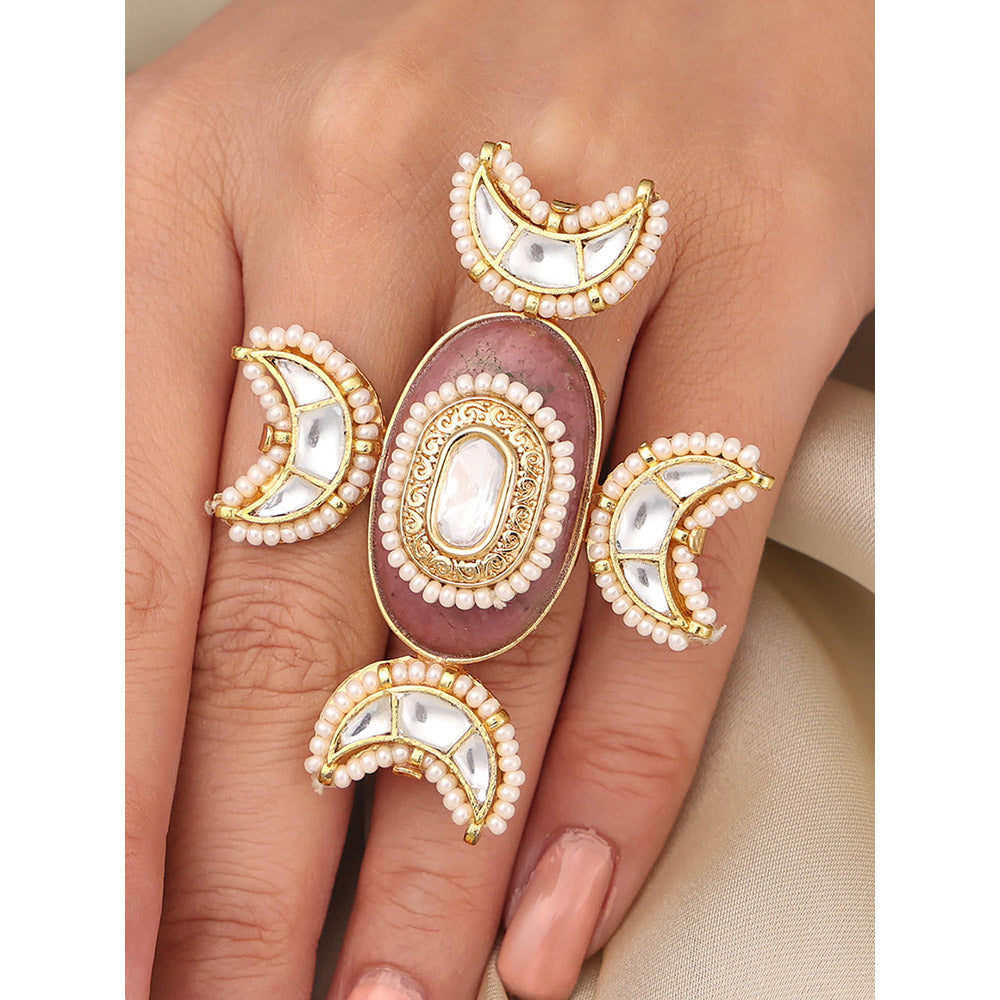 Joules By Radhika White Heritage Blossom Ring