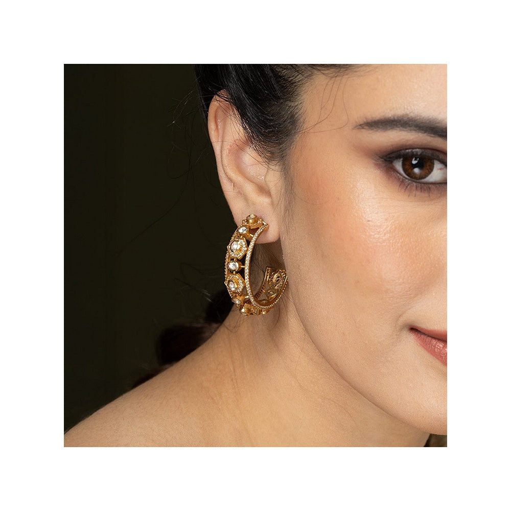 Joules By Radhika Regal Radiance Hoop Earrings