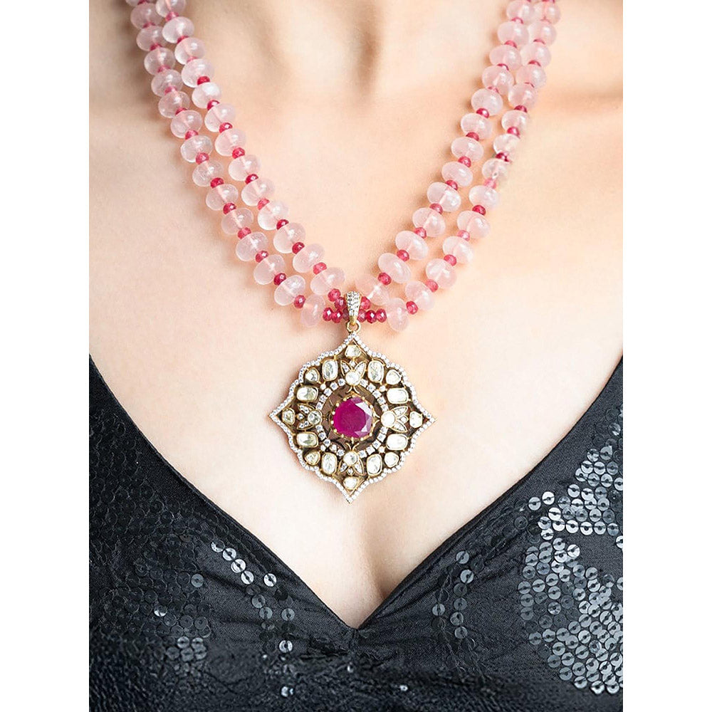 Joules By Radhika Blushing Bloom Necklace Set