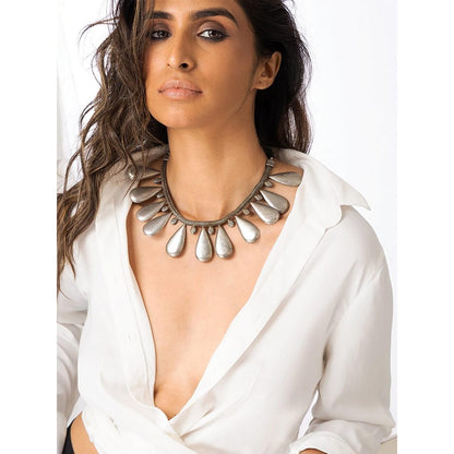 Joules By Radhika Bold Teardrop Statement Necklace